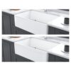 Sink 30" Apron Front Reversible Single Bowl Kitchen Sink & Grid And Strainer - White - Image 4