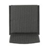 Outdoor Rattan Bar Chair With Metal Legs - Black - Image 9