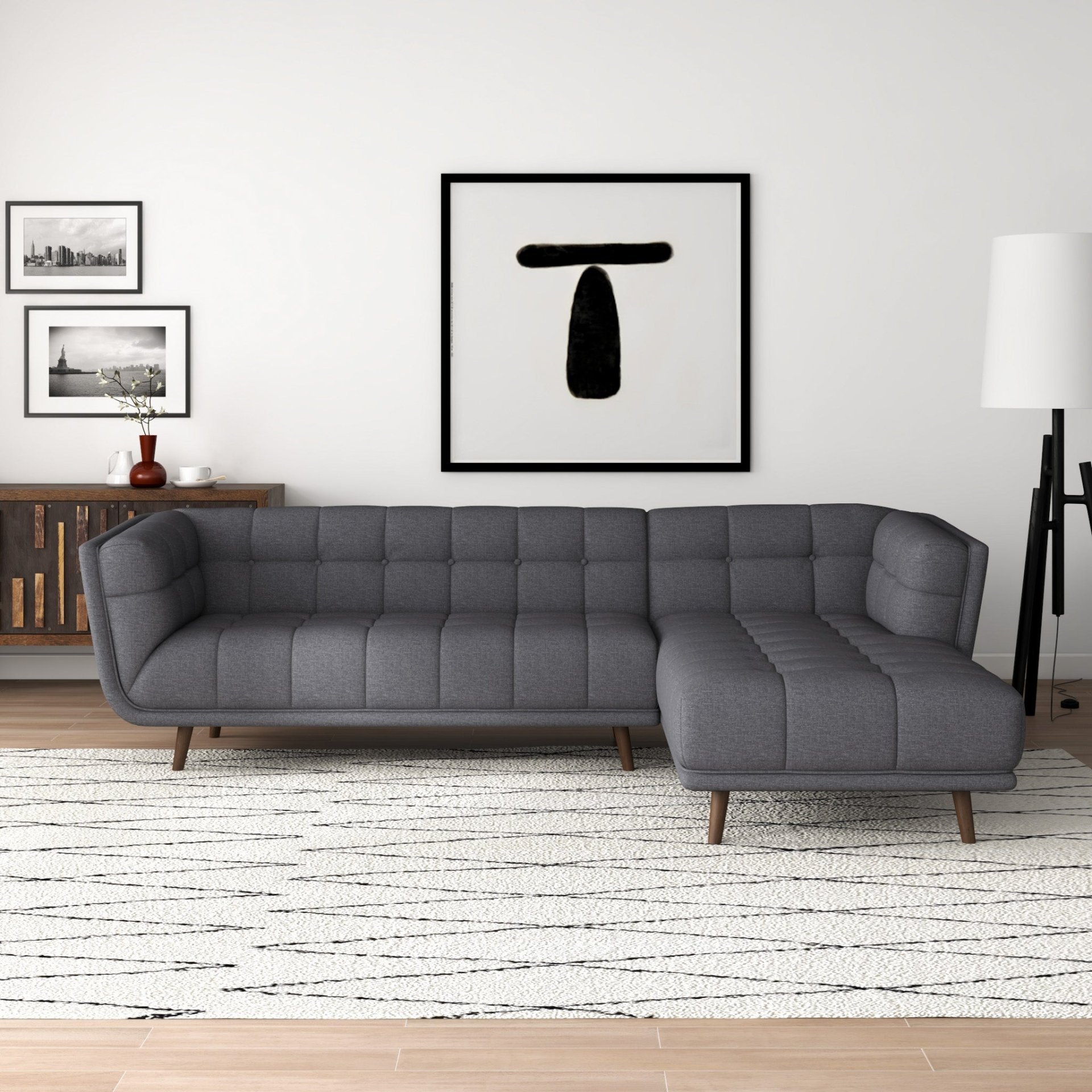Addison - Left Sectional Sofa - Ash Gray - Image 8