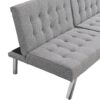 Modern Sofa Bed With Wood Frame And Stainless Legs - Gray - Image 10