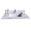 Elegant Vanity Top With Undermount Sink And Backsplash - White Carrara Marble - Image 12