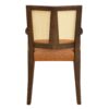 Mid Century Modern Arm Dining Chair (Set of 2) With Rattan Backrest - Caramel / Walnut - Image 8
