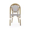 French Bistro Chair Set Outdoor Cafe Style - White / Gray - Image 5