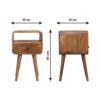Mini Curve Open Nightstand - Oak - Image 12
