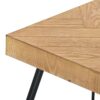 Modern Coffee Table Tea Table, Thicken Cocktail Table With With Chevron Pattern & Metal Hairpin Legs For Living Room - Natural - Image 11