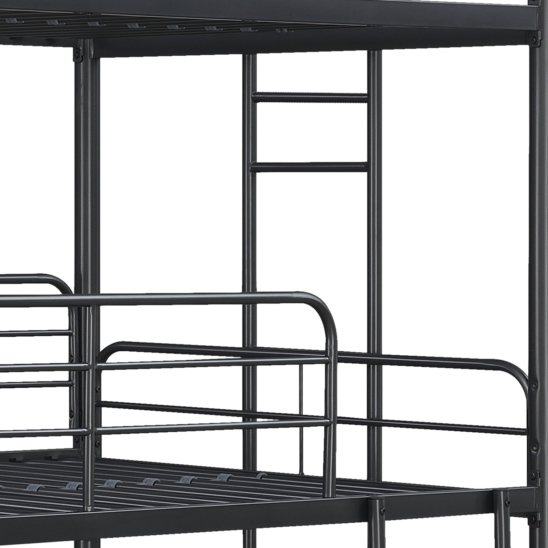 Triple Bunk Bed, Twin / Twin / Twin - Black - Image 6