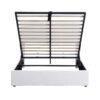 Full Size Upholstered Platform Bed With A Hydraulic Storage System - White - Image 4