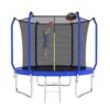 8Ft Trampoline With Basketball Hoop, Astm Approved Reinforced Type Outdoor Trampoline With Enclosure Net - Blue - Image 5