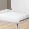 Dining Chair, Side, Upholstered For Dining Room, Contemporary Design (Set of 2) - White - Image 2