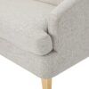 Mid Century Modern Loveseat With Polyester Upholstery And Birch Wood Frame - Beige - Image 10