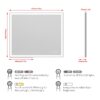 LED Bathroom Vanity Mirror Wall Mounted Adjustable White / Warm / Natural Lights Anti-Fog Touch Switch With Memory Modern Smart Large Bathroom Mirrors - Silver - Image 12