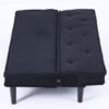 Stylish Corduroy Sofa Bed With Convertible Design - Black - Image 15