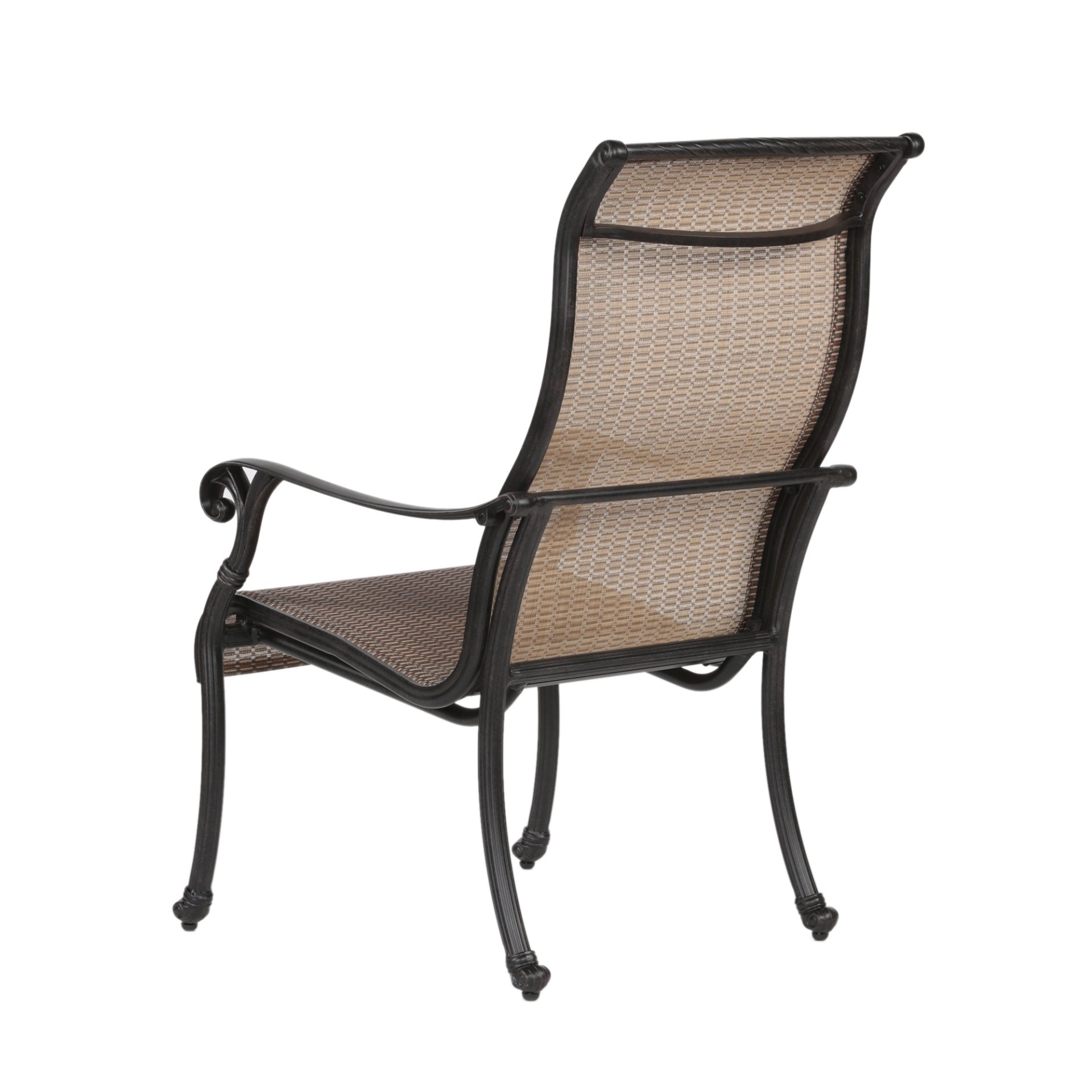 Patio Outdoor Sling Patio Chairs With Aluminum Frame, All-Weather Furniture (Set of 2) - Bronze - Image 5
