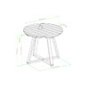 Contemporary Solid Wood Slat Top Round Patio Dining Table - Black Wash - Image 6