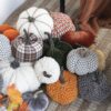 Chenille Weighted Pumpkin Ornament Decor For Holiday Harvest Festival Fall Festival & Thanksgiving (Set of 2) - Gray - Image 11