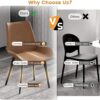 Modern Dining Chair Living Room Metal Leg Dining Chair (Set of 2) - Brown - Image 6