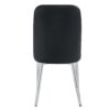 Modern Dining Chairs (Set of 4) With Backrest And Silver Metal Legs For Home And Office - Black - Image 15