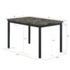 Faux Marble Top With Metal Frame Dinette Table - Black - Image 2