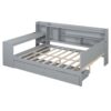 Full Size Daybed With 3 Drawers USB Ports And Desk - Gray - Image 13