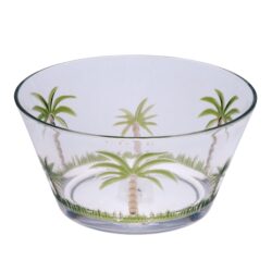 Palm Tree Style Acrylic Serving Bowls Unbreakable Small Bowls For Snacks Clear Bpa Free - Clear