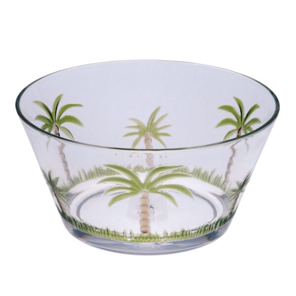 Palm Tree Style Acrylic Serving Bowls Unbreakable Small Bowls For Snacks Clear Bpa Free - Clear
