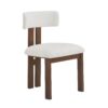 Contemporary 7 Piece Dining Set With Upholstered Armless Chairs And Metal Legs - White / Brown - Image 16