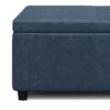 Avalon - Storage Ottoman Bench - Denim Blue - Image 3