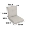 2 Pieces Set High Back Patio Chair Cushions, Tufted Rocking Chair Cushions, Adirondack Cushions For Garden Porch Home Office Chair Use, 2 Pack - Beige - Image 4