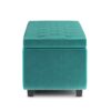 Hamilton - Storage Ottoman - Aqua Blue - Image 3