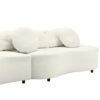 Modern Living Room Sofa, Lamb Velvet Upholstered Couch Furniture For Home Or Office - Beige - Image 15