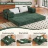 Convertible Couch Bed With 2 Pillows, 3 Seat Folding Floor Couch & King Size Bed Mattress, Diy Combination - Green - Image 10