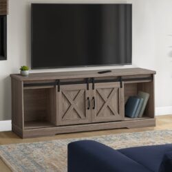 TV Stand, Console, Media Entertainment Center, Storage Cabinet, Transitional - Taupe