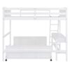 Full Over Full Bunk Bed With Desk - White - Image 6