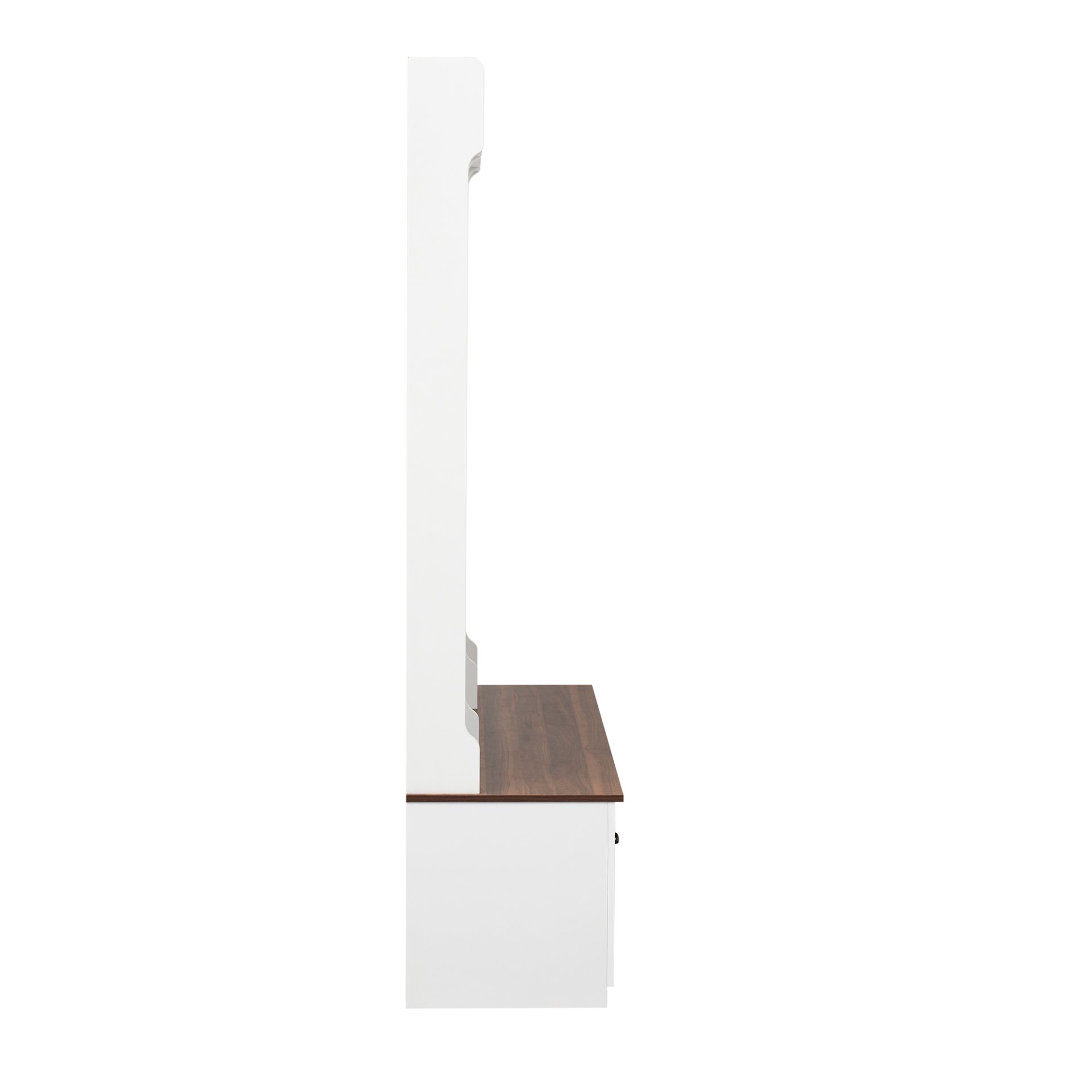 5 In 1 Entryway Bench With Coat Rack, 7 Sturdy Hooks, 2 Spacious Drawers And Adjustable Shelves, Wide Hall Tree With Metal Handles For Hallway - Brown / White - Image 22