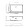 Kitchen Sink, Granite Composite Workstation Undermount Sink 32" X 19" - Black - Image 3