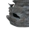 4 Tiered Rock Waterfall Fountain With LED Lights, Outdoor Garden Decor, Weather Resistant - Gray - Image 14