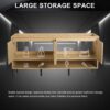 Modern Freestanding Bathroom Vanity With 4 Soft Close Cabinet Doors - Oak - Image 5