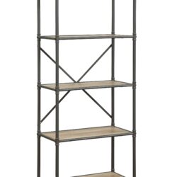 Itzel - Bookshelf - Antique Oak / Sandy Gray