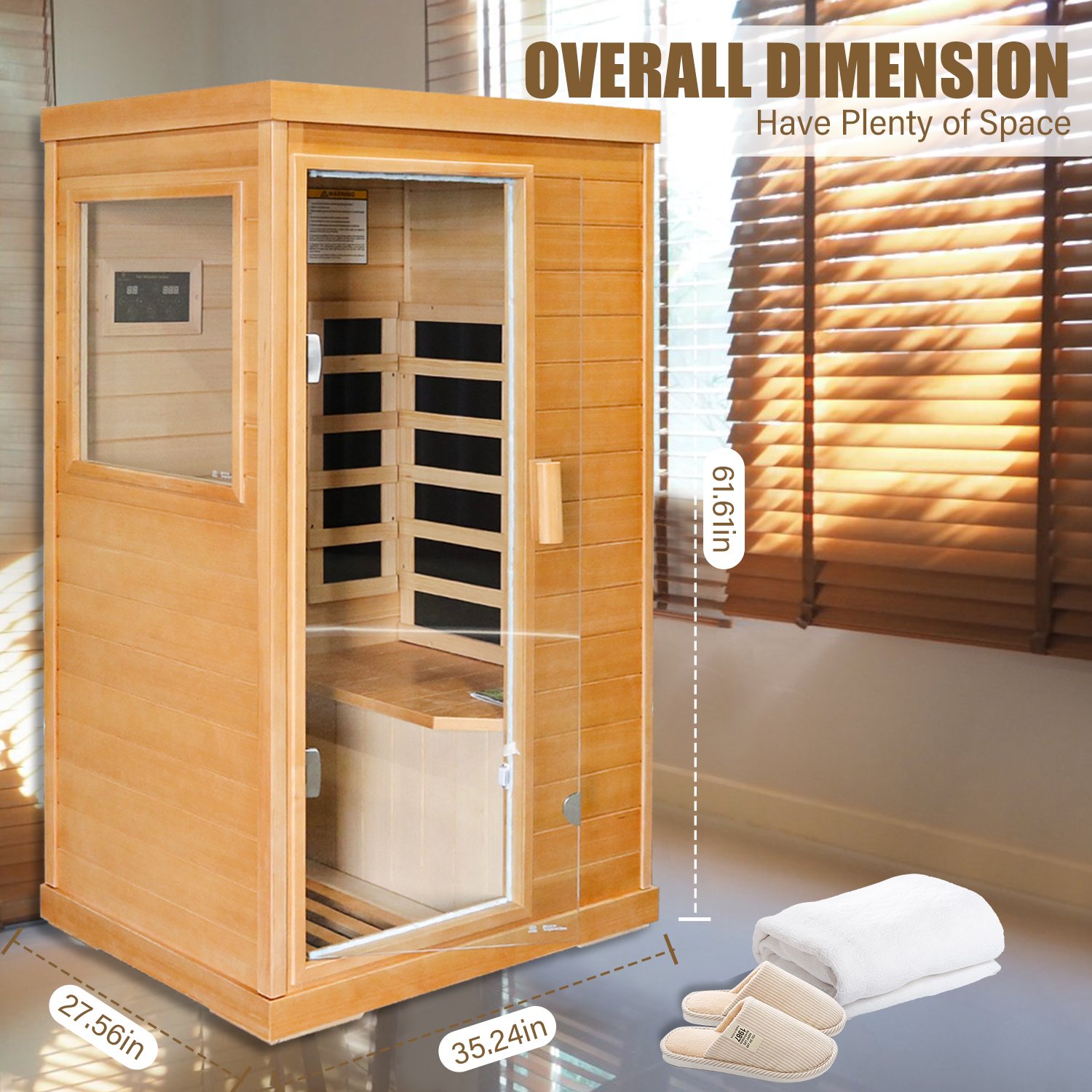Infrared Sauna Room Single Room - Natural - Image 5