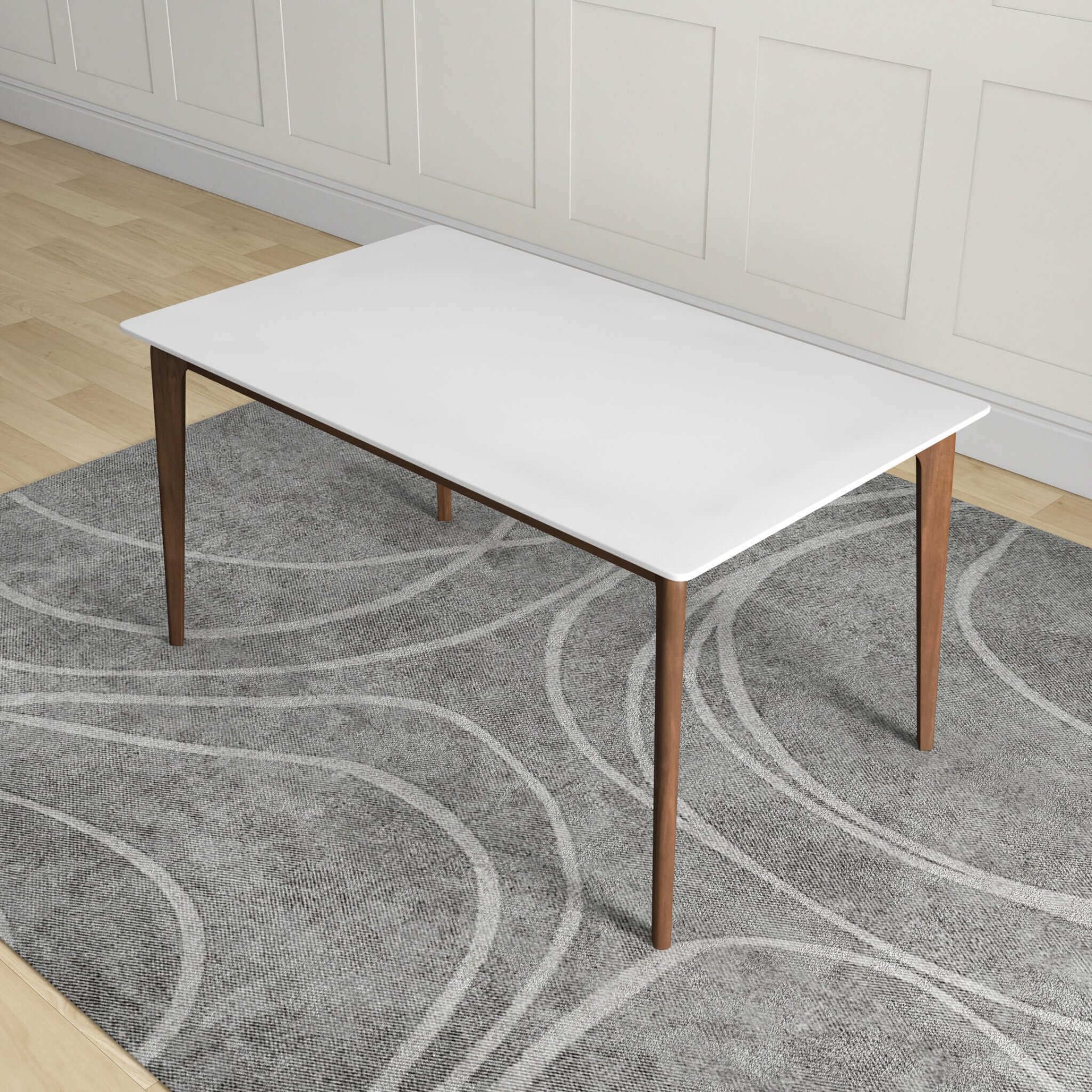 Lindsey - White Top Dining Table - Brown / White - Image 11