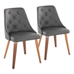 Marche - Contemporary / Dining Chair (Set of 2) - Walnut / Gray