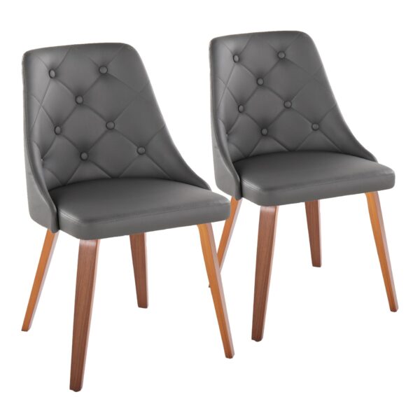 Marche - Contemporary / Dining Chair (Set of 2) - Walnut / Gray