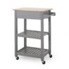 Tattnall - Kitchen Cart With Wheels - Gray - Image 7