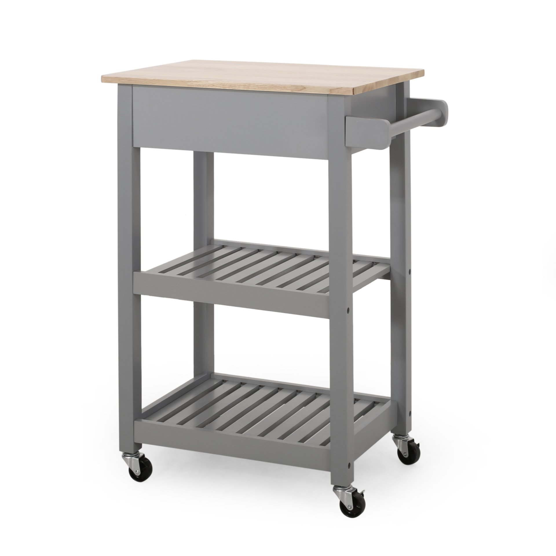 Tattnall - Kitchen Cart With Wheels - Gray - Image 7