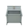 2 Drawer Side Table, American Style, End Table, Suitable For Bedroom, Living Room, Study - Light Gray - Image 19
