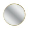 Modern Side Table With Mirror Top And Metal Frame - Gold / Clear - Image 16