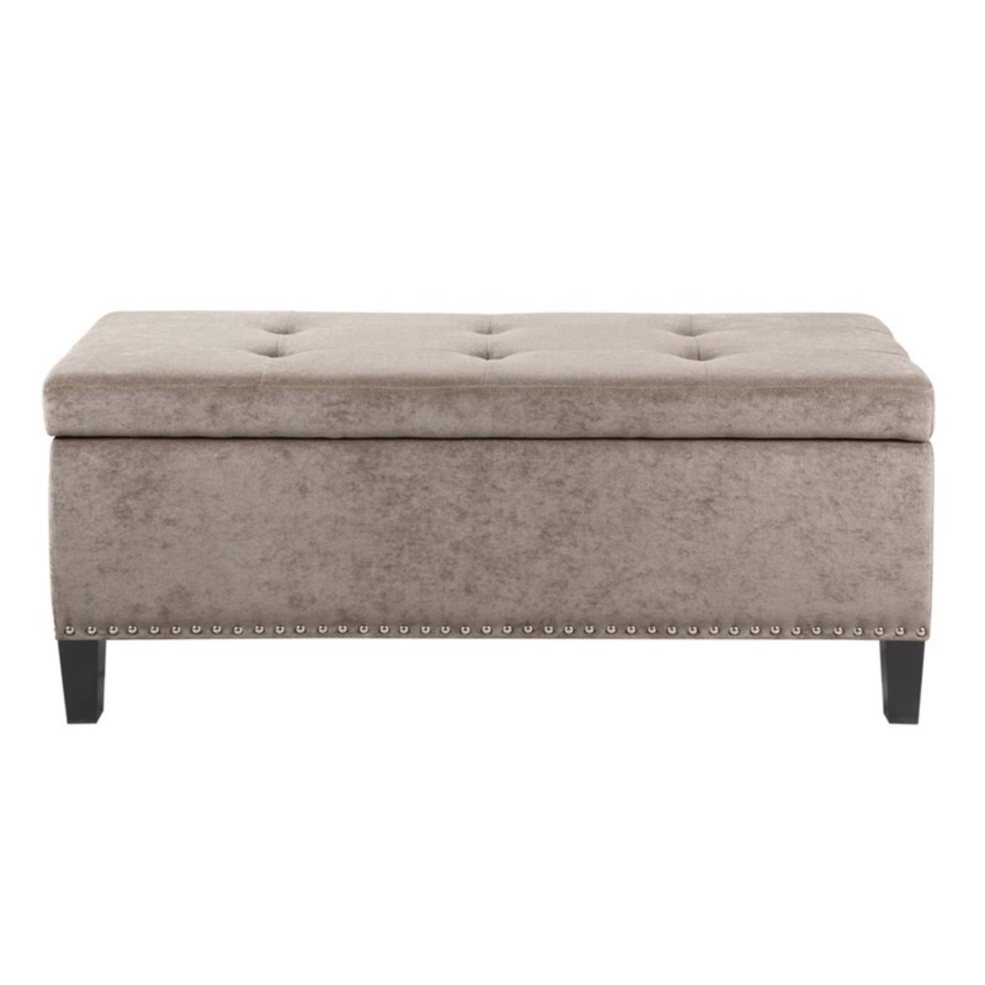 Tufted Top Soft Close Storage Bench With Interior Storage - Taupe - Image 5