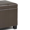 Dover - Storage Ottoman Bench - Chocolate Brown - Image 4
