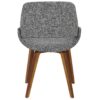 Fabrico - Mid-Century Modern Dining Chair (Set of 2) - Walnut / Gray - Image 5