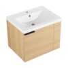 Modern 24" Bathroom Vanity Sink Combo With Spacious Storage And Construction - Oak - Image 10